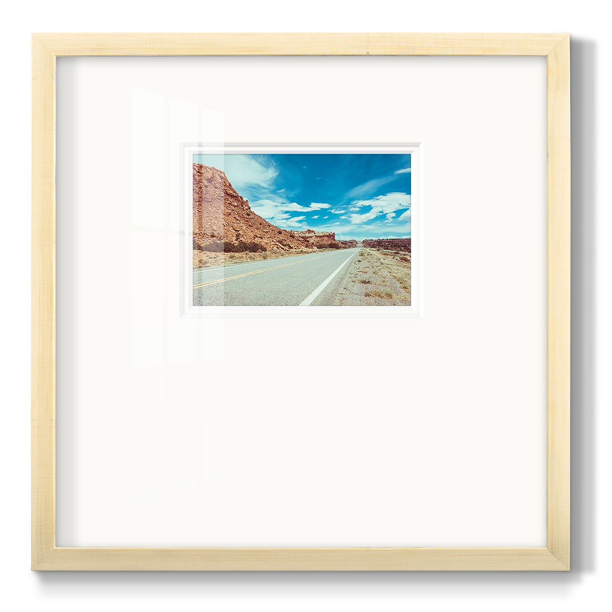 New Mexico Drive II - Double Matboard Framed Print