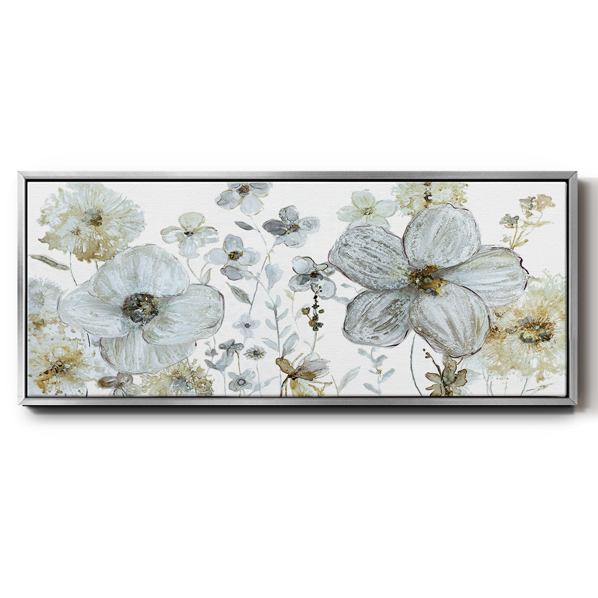 Garden Glitter III - Floater Framed Canvas Print