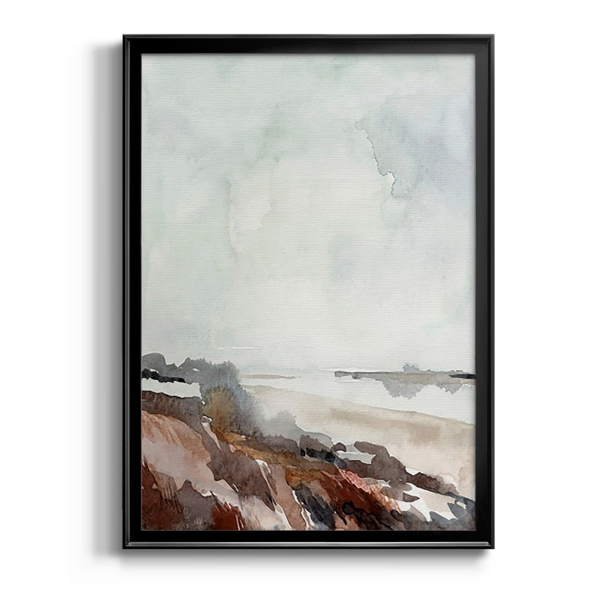 Coastal Inlet Study II - Modern Framed Canvas Print