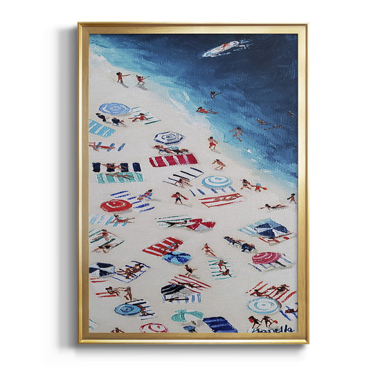 Break out Beach - Modern Framed Canvas Print