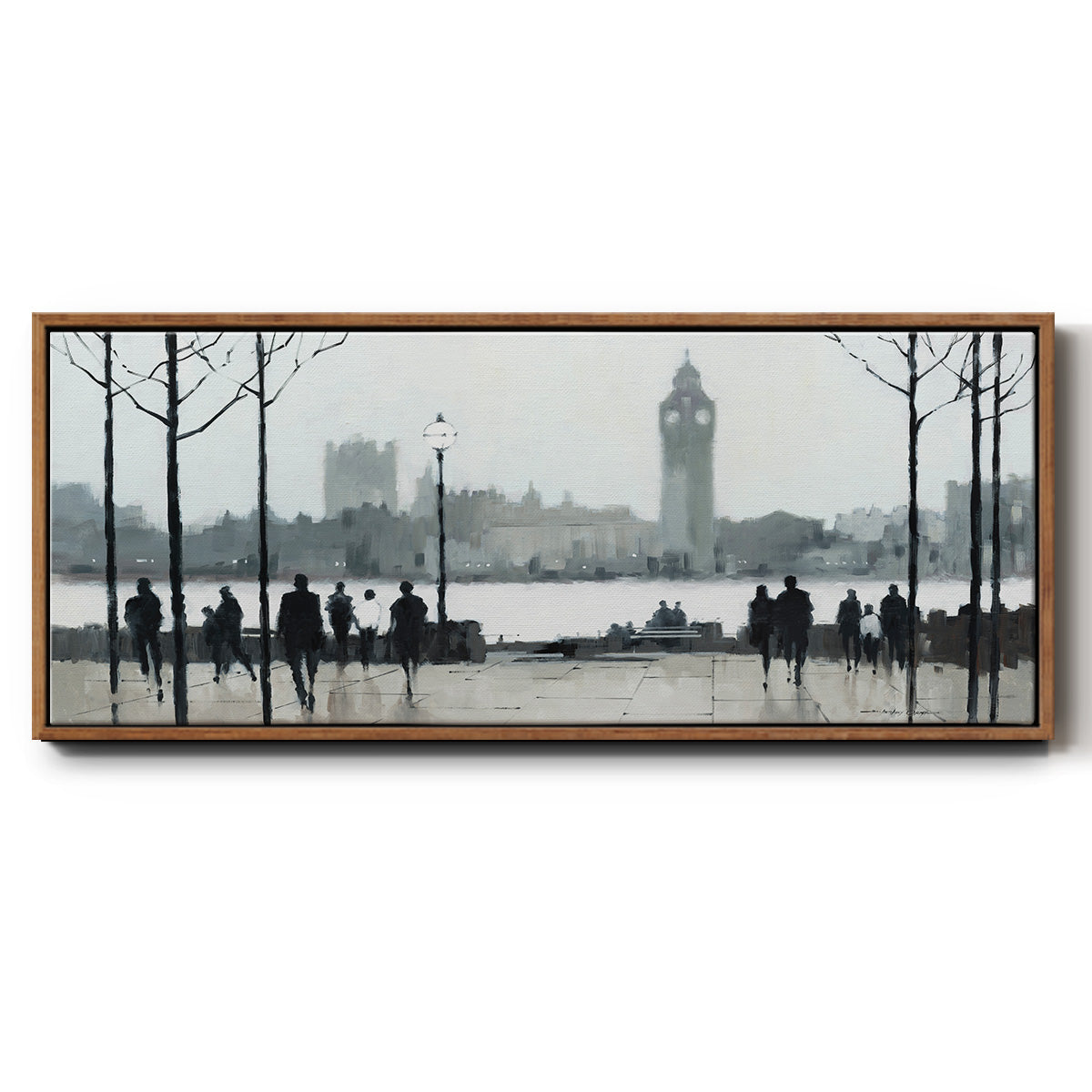 Morning London - Floater Framed Canvas Print
