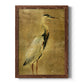Gold Crane at Dusk I - Barnwood Framed Canvas Print