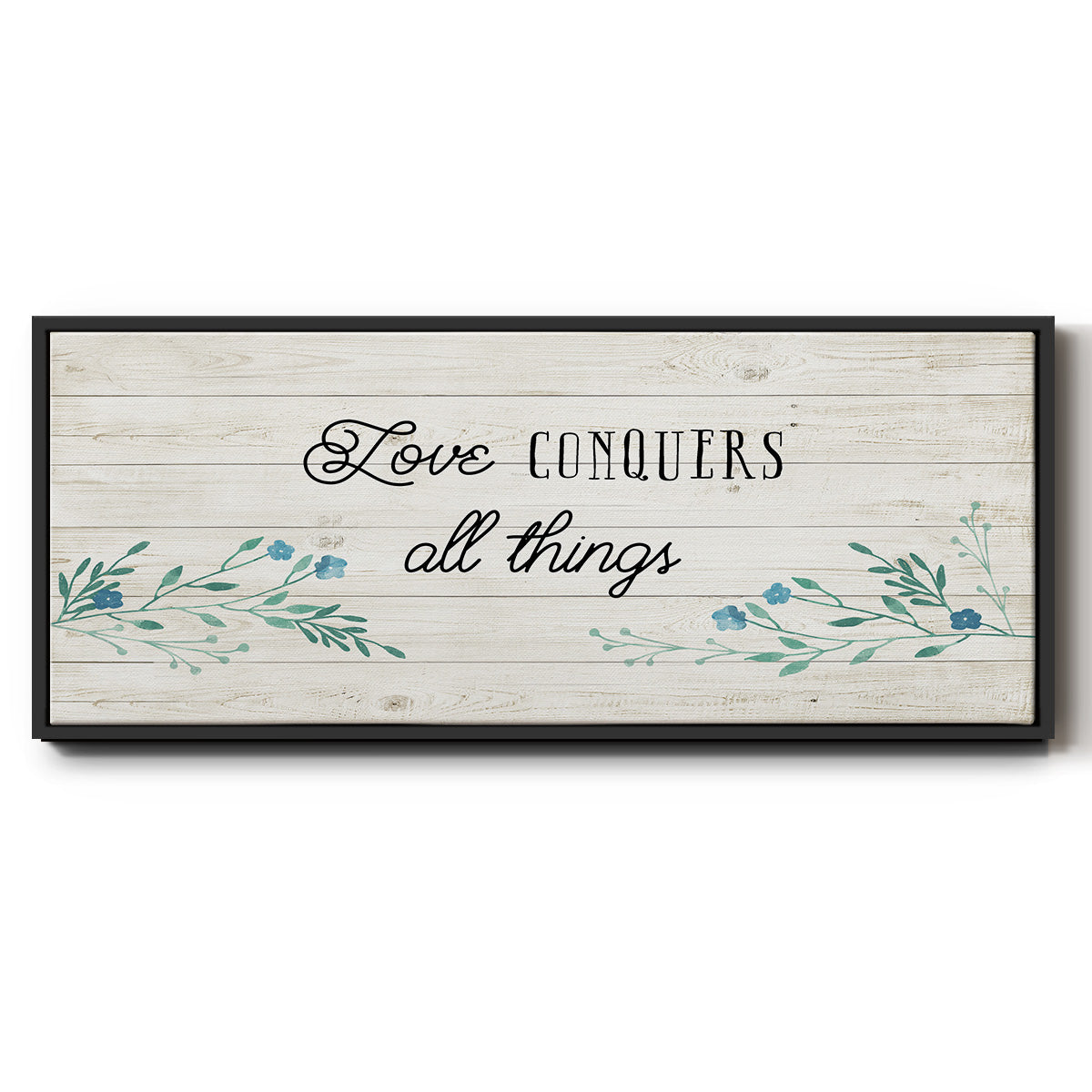 Floral Love - Floater Framed Canvas Print