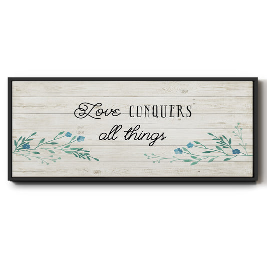 Floral Love - Floater Framed Canvas Print