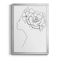 Fashion Floral Sketch II - Modern Framed Canvas Print