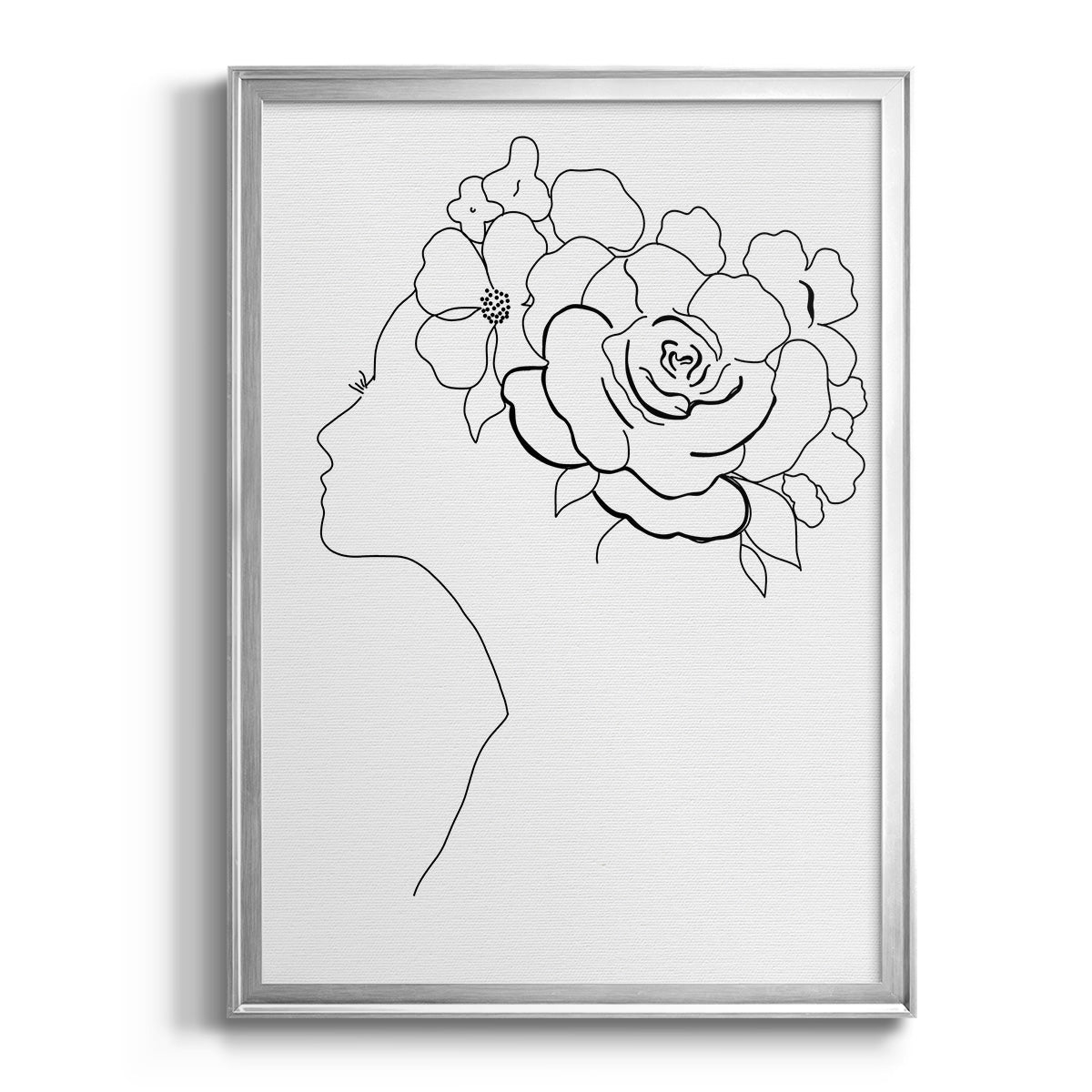 Fashion Floral Sketch II - Modern Framed Canvas Print