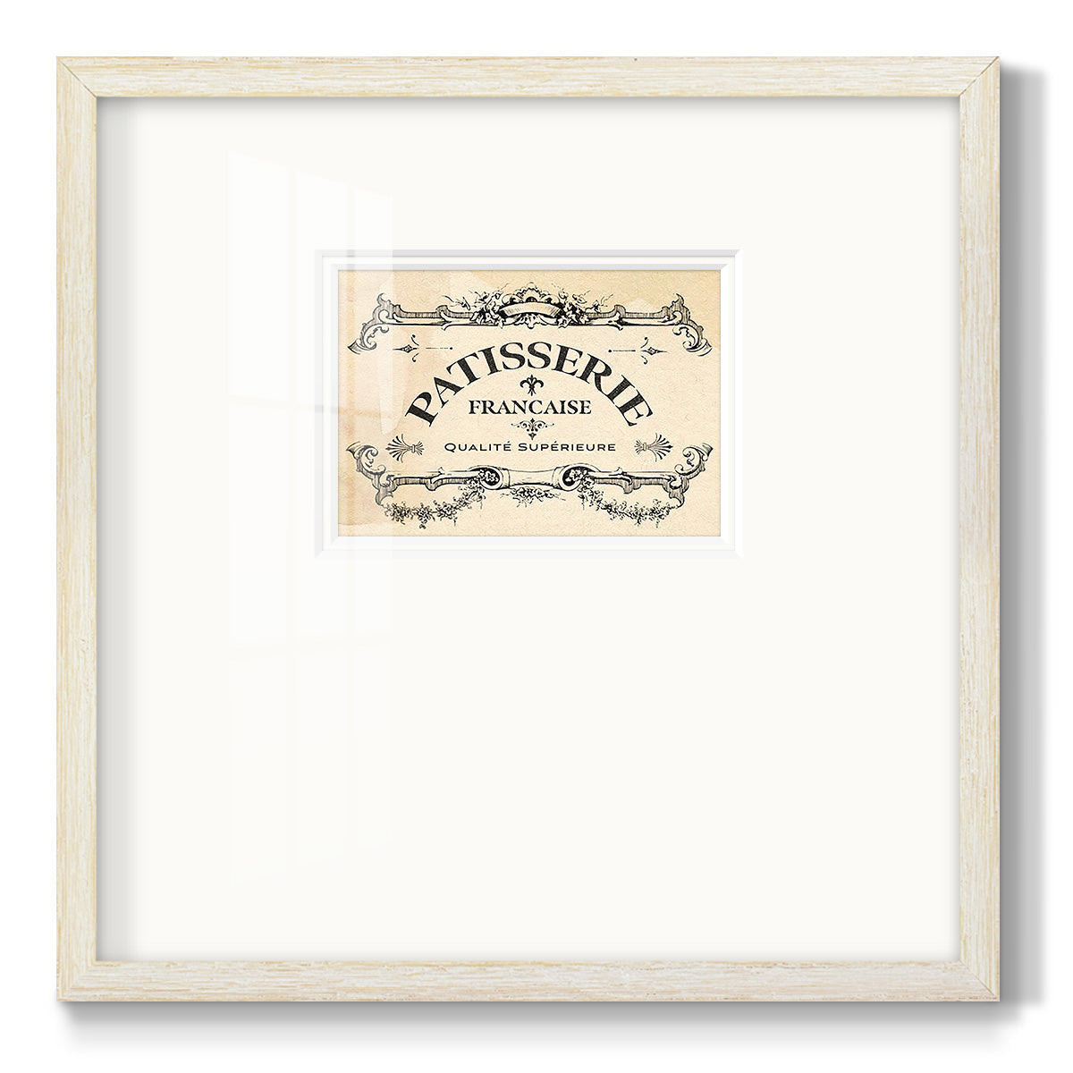 Antique French Label I Premium Framed Print Double Matboard