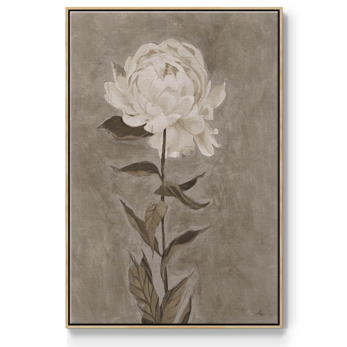 Pretty as a Peony I - Framed Premium Gallery Wrapped Canvas L Frame - Ready to Hang