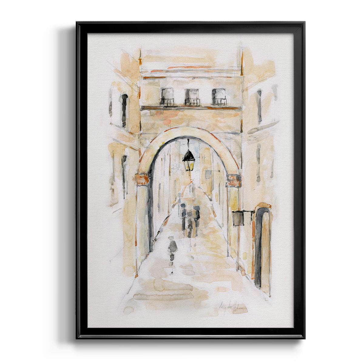 Venice Market Day I - Modern Framed Canvas Print