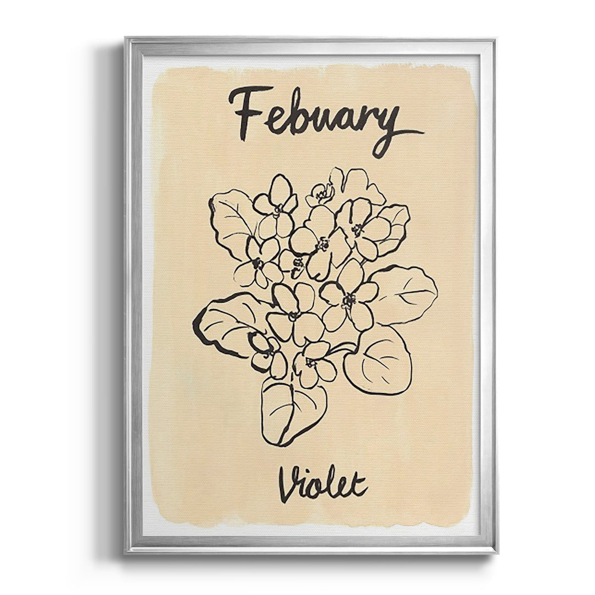 Birth Month II - Modern Framed Canvas Print