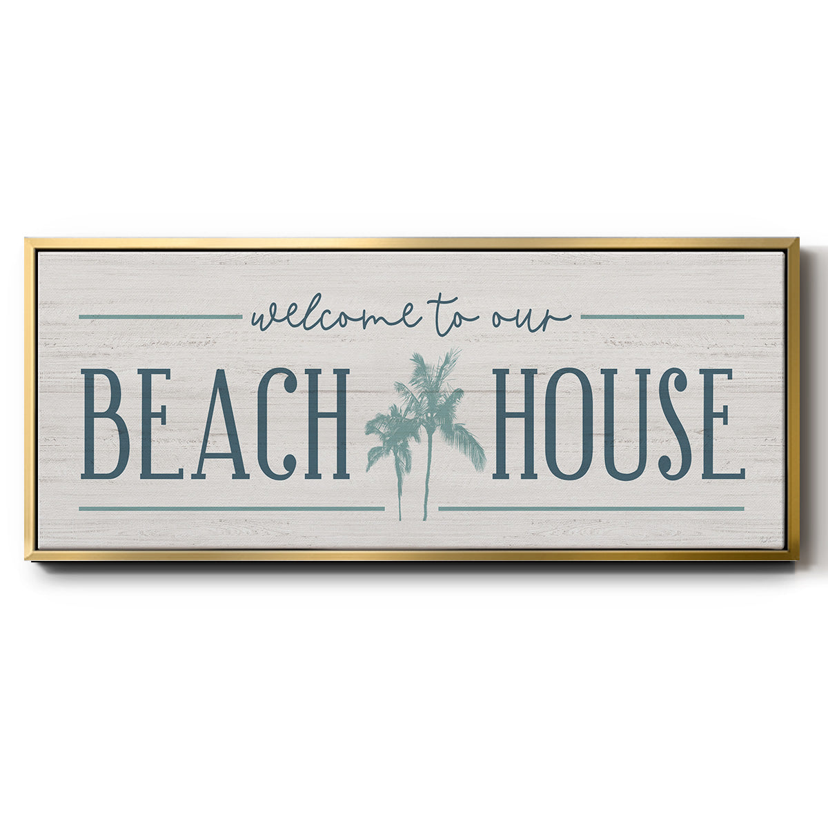 Our Beach House - Floater Framed Canvas Print