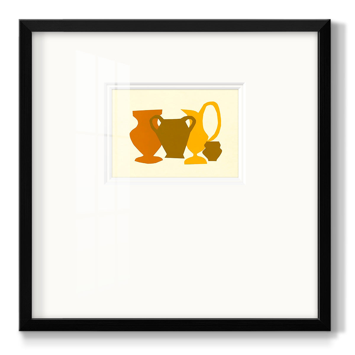Posing Pottery II - Double Matboard Framed Print