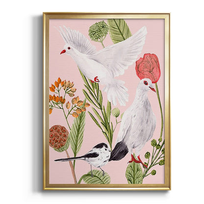 Birds in Motion I - Modern Framed Canvas Print