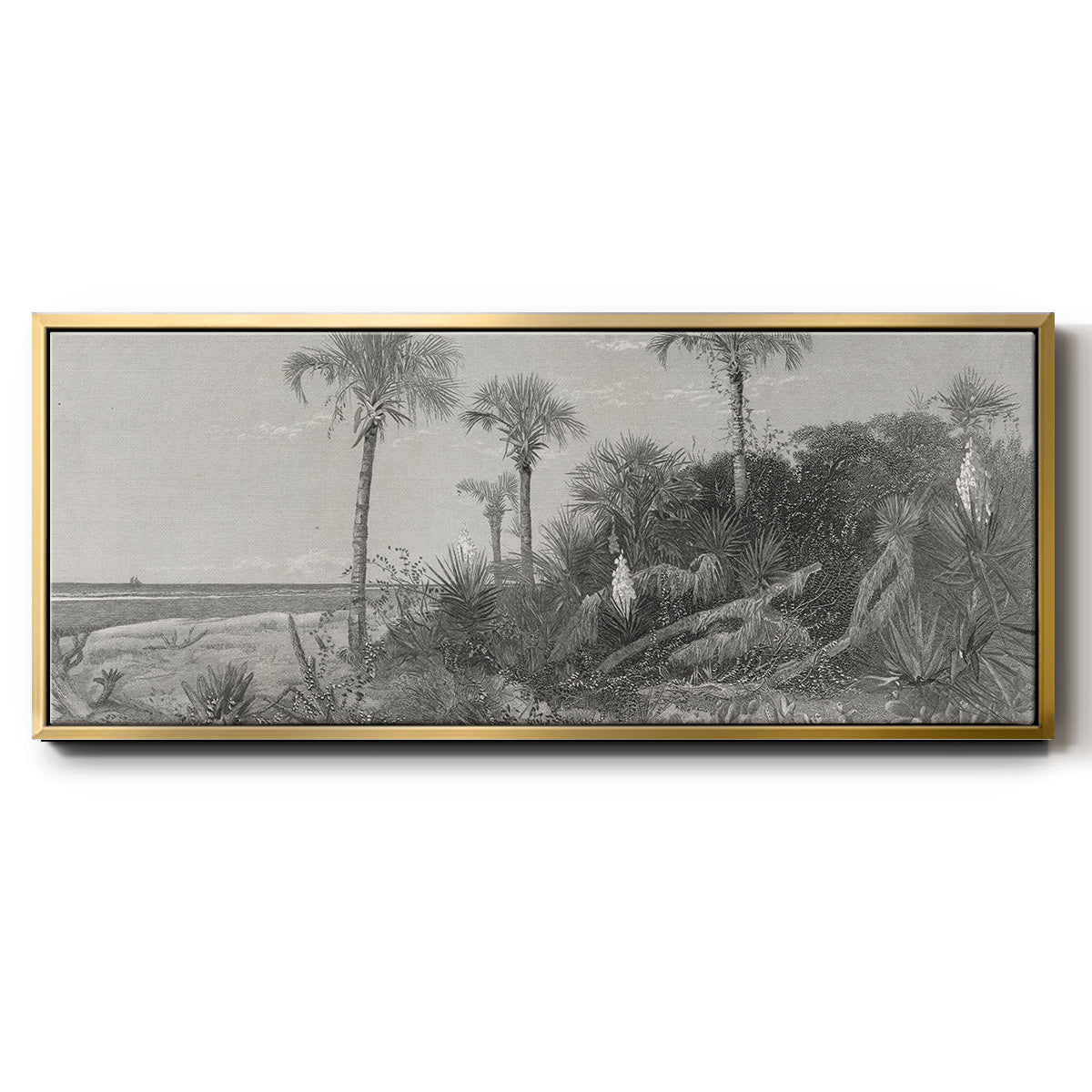 On the Coast of Florida - Floater Framed Canvas Print
