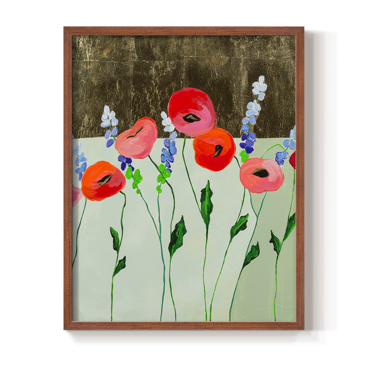 Poppy Party - Restickable Framed Art Print