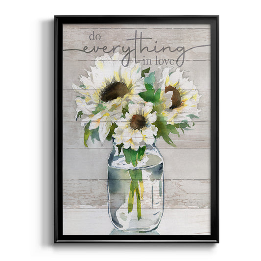 Do Everything In Love - Modern Framed Canvas Print