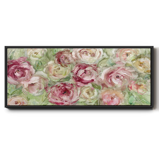 Climbing Rose - Floater Framed Canvas Print