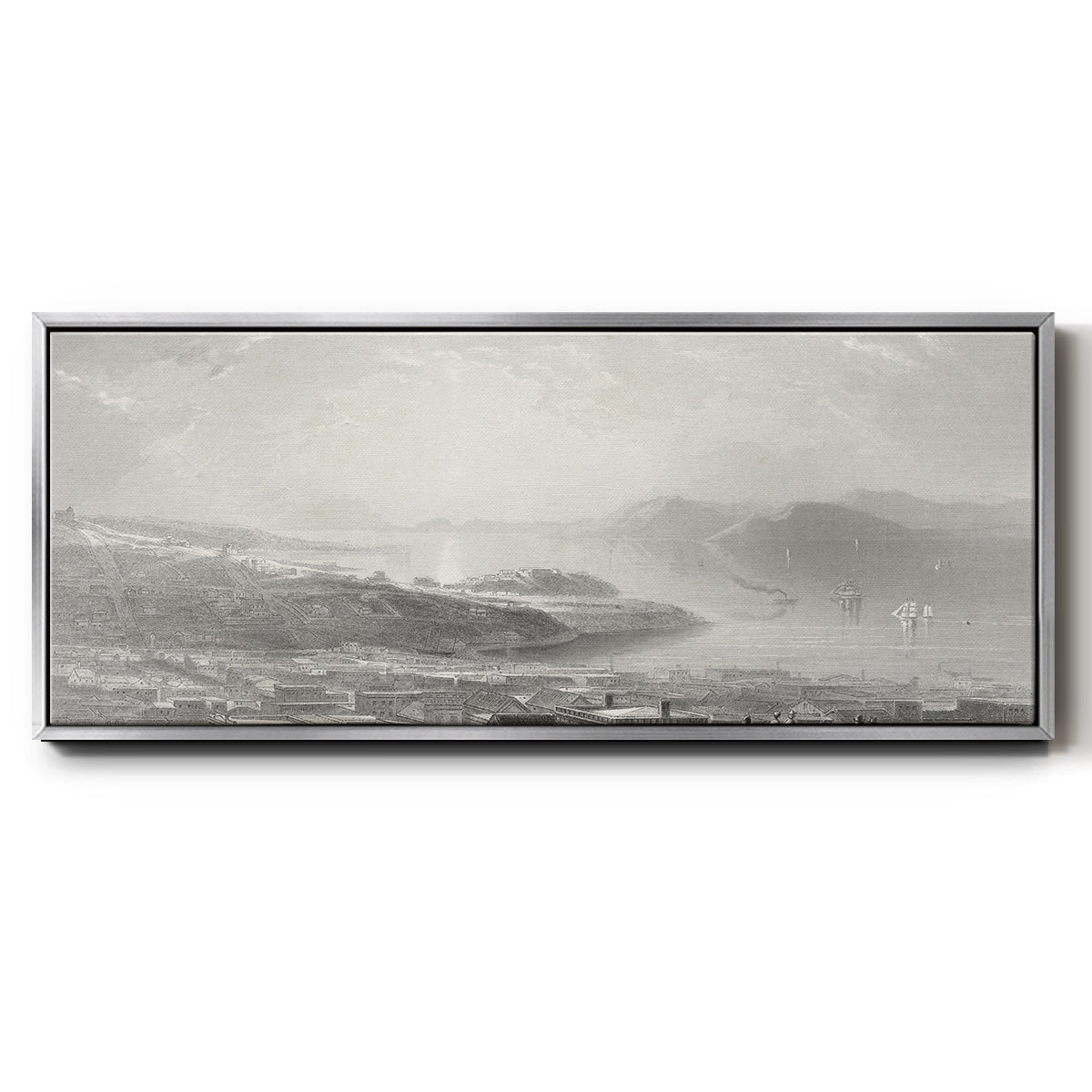 Golden Gate - Floater Framed Canvas Print
