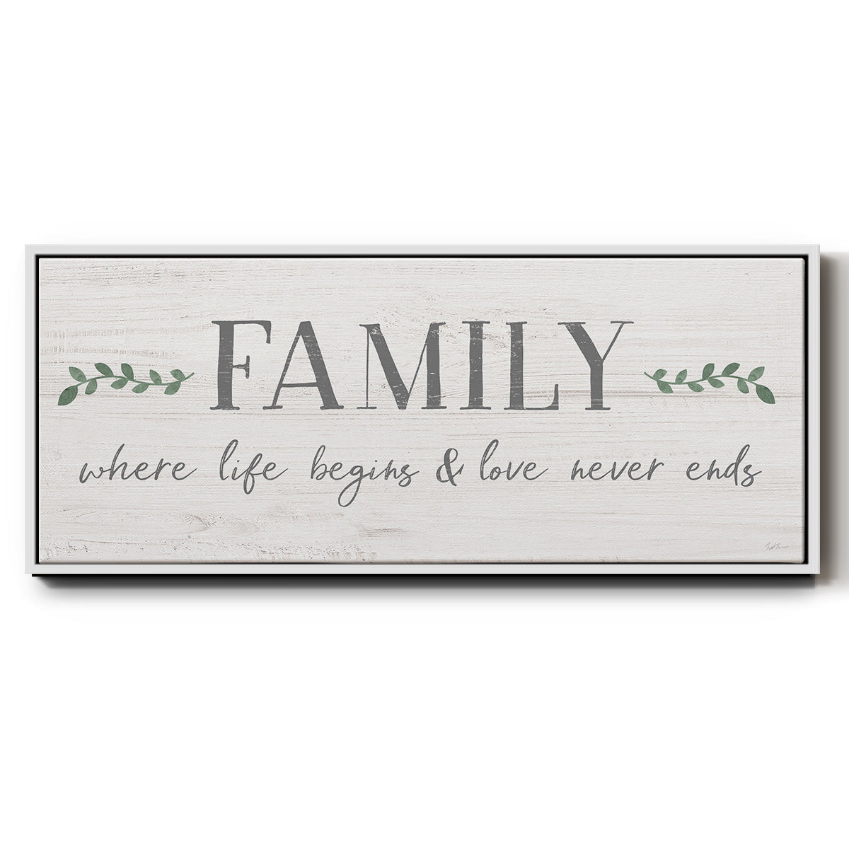 Love Never Ends - Floater Framed Canvas Print