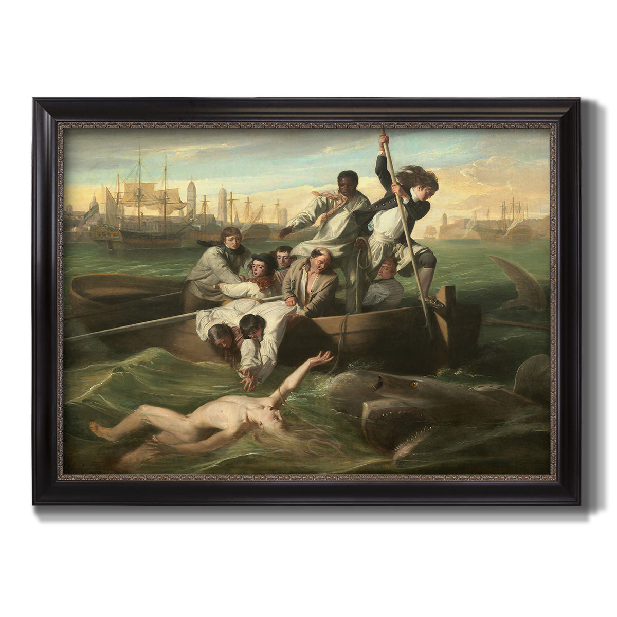 Watson and the Shark - Ornate Framed Canvas Print