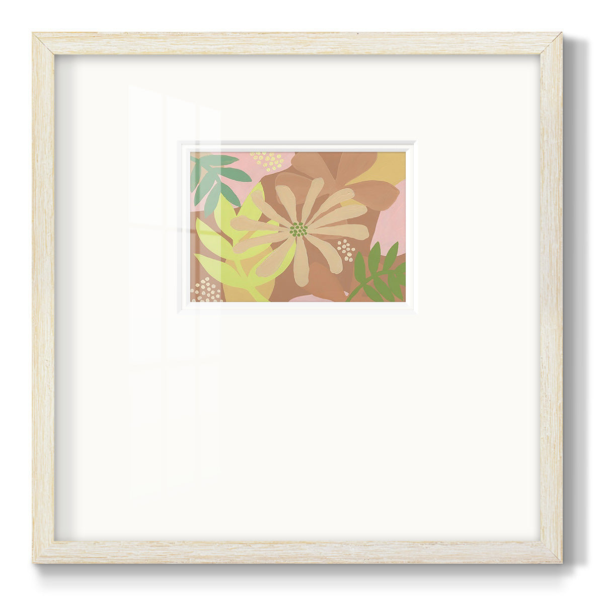 Neutral Blooms II Premium Framed Print Double Matboard