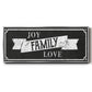 Joy Family Love - Floater Framed Canvas Print
