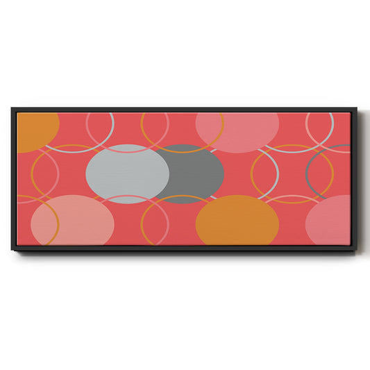 Geometric Circles - Floater Framed Canvas Print