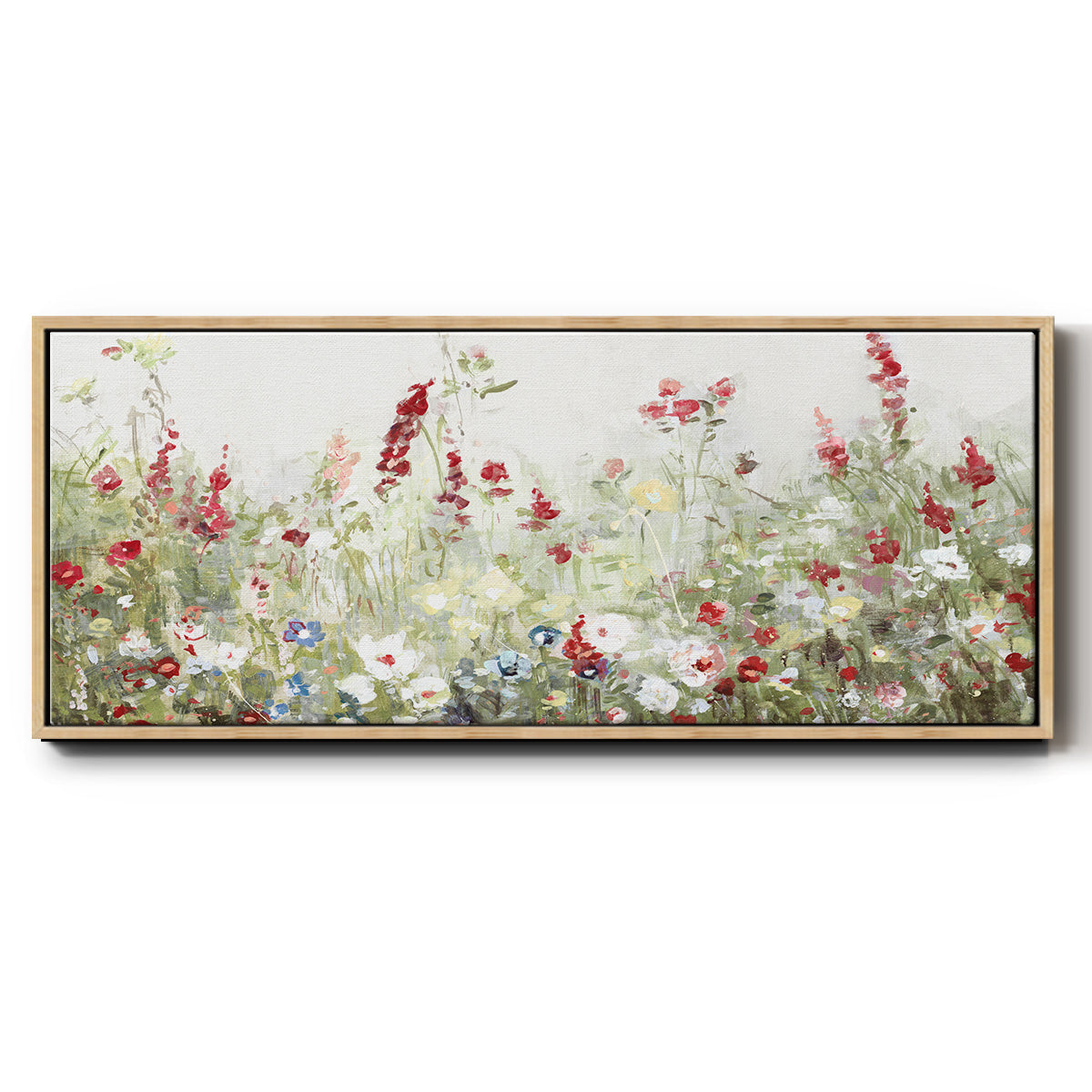 Sweet Spring Meadow - Floater Framed Canvas Print