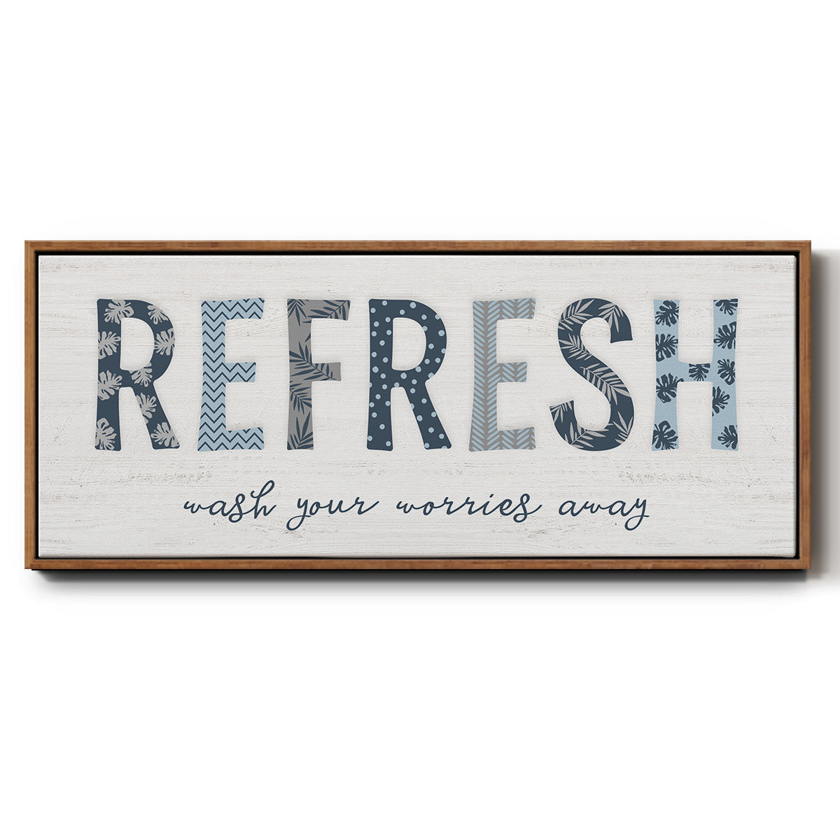 Refresh - Floater Framed Canvas Print