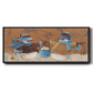 Snowball Bucket - Floater Framed Canvas Print