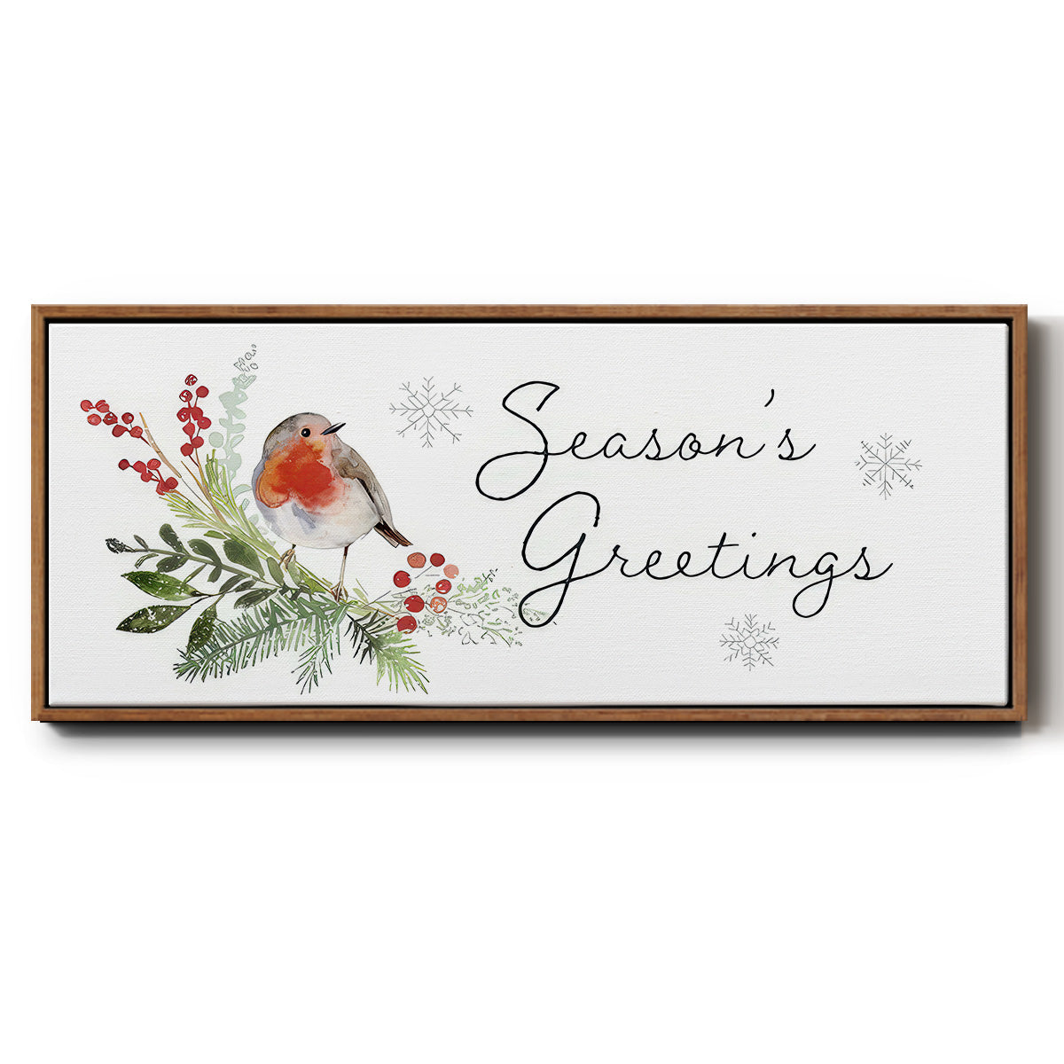 Winter Visitor Collection D - Floater Framed Canvas Print
