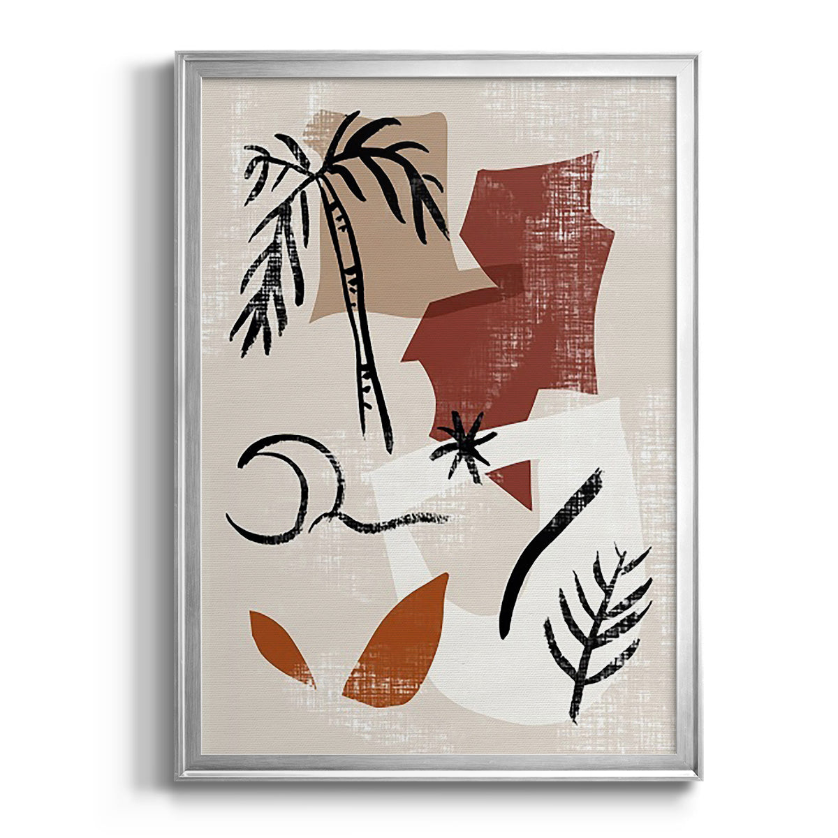 Soft Palms I - Modern Framed Canvas Print