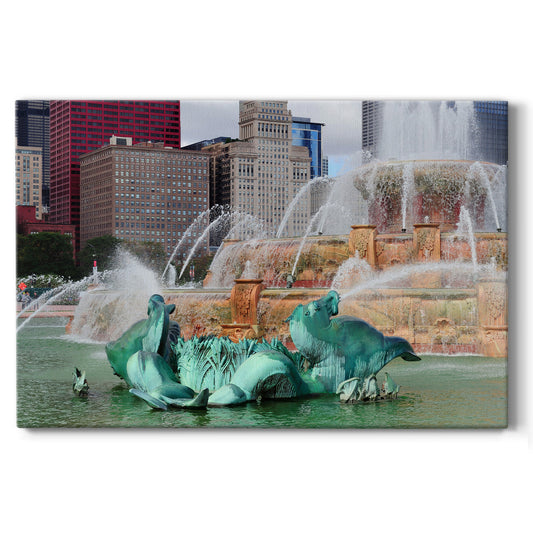 Buckingham Fountain III - Gallery Wrapped Canvas