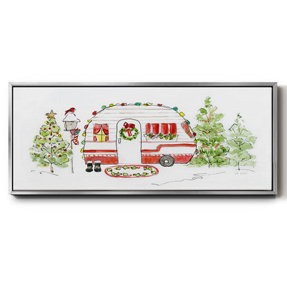 Holiday Camper I - Floater Framed Canvas Print