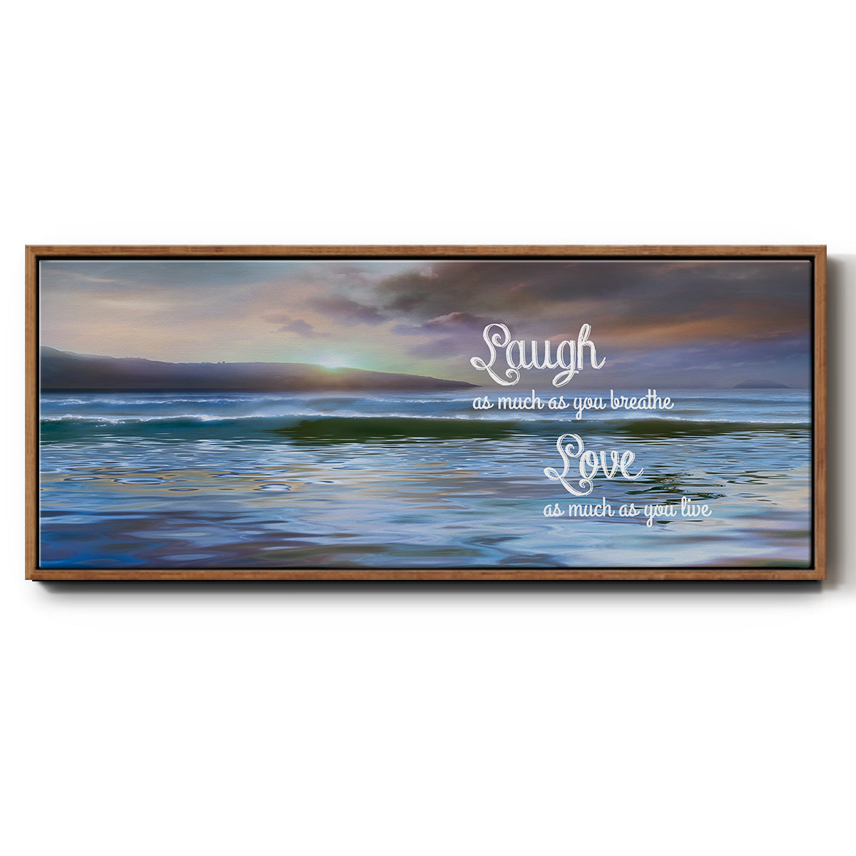 Laugh As Much - Floater Framed Canvas Print