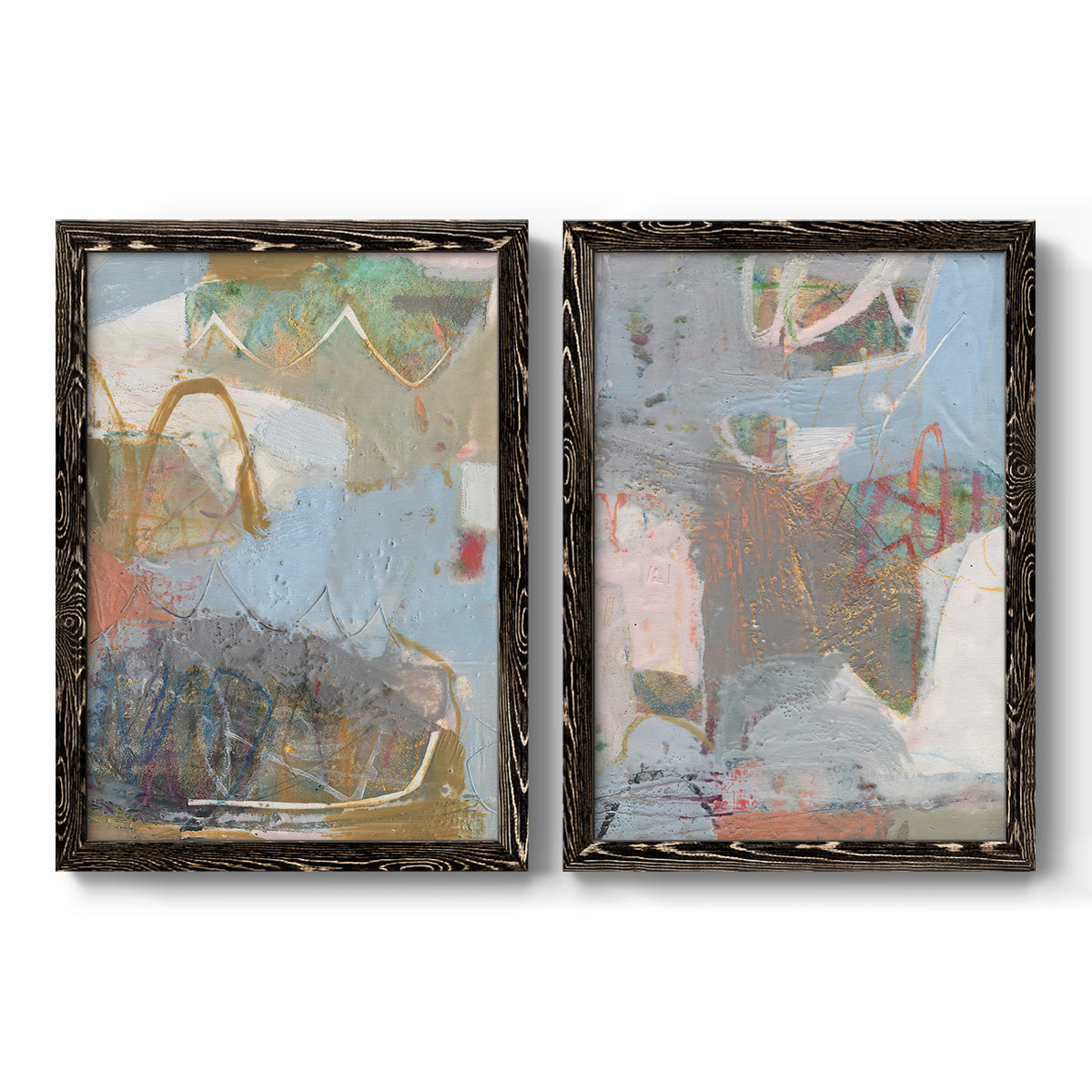 Minim I - Premium Framed Canvas 2 Piece Set - Ready to Hang