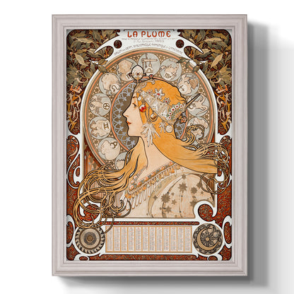 Zodiaque (La Plume) - Ornate Framed Canvas Print