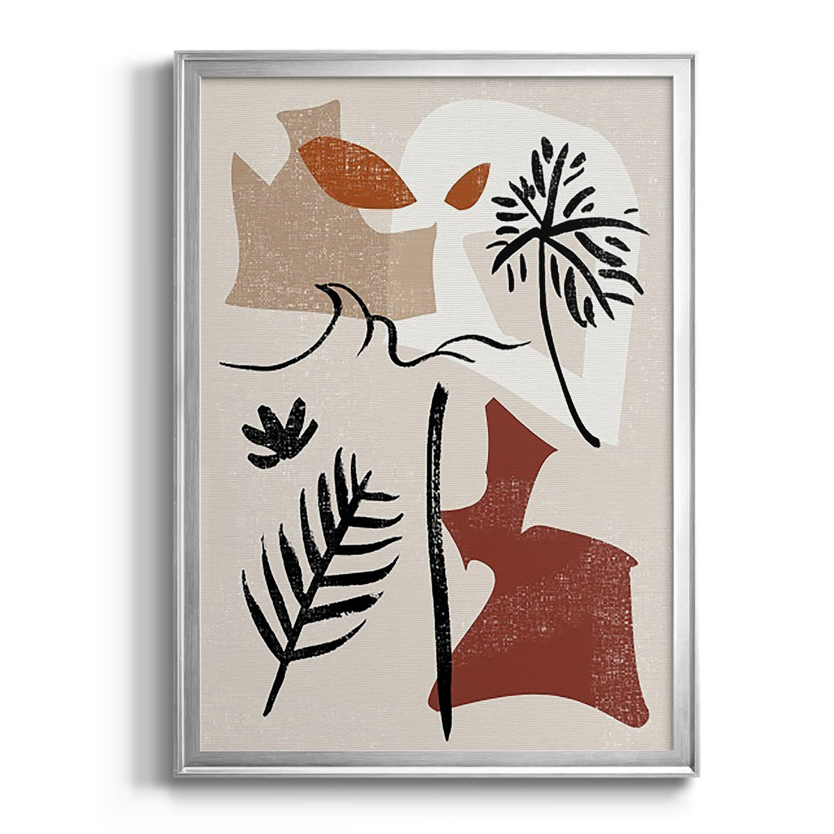 Soft Palms VI - Modern Framed Canvas Print