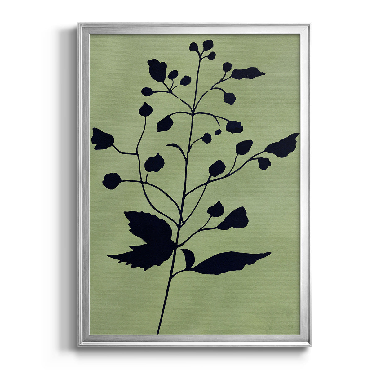 Earthly Botanical II - Modern Framed Canvas Print