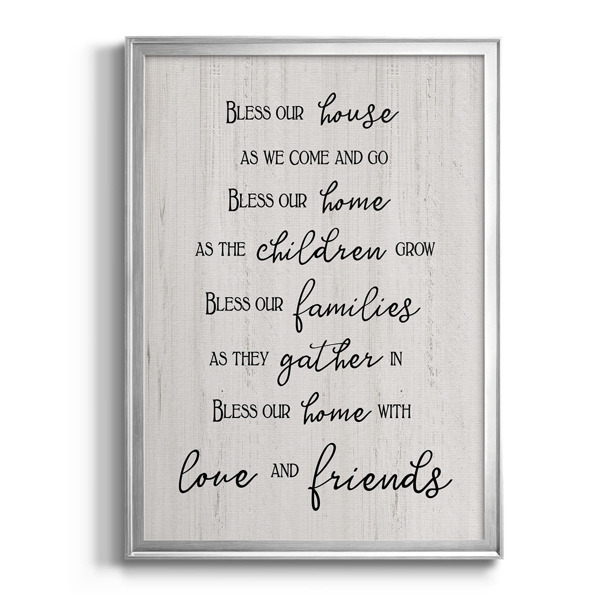 Love and Friends - Modern Framed Canvas Print