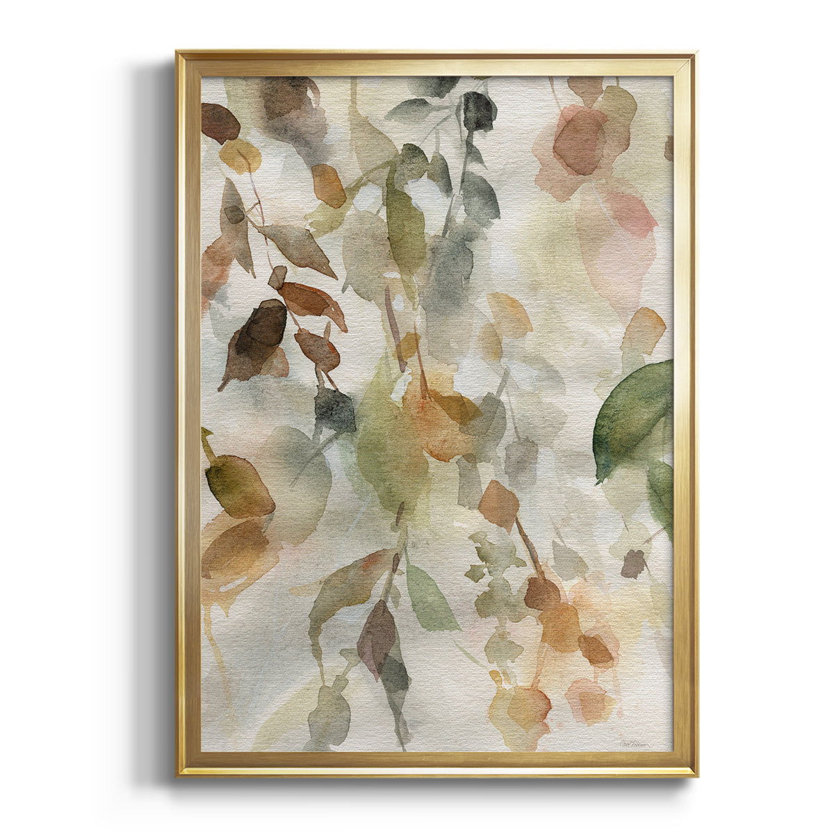 Cascading Nature II - Modern Framed Canvas Print