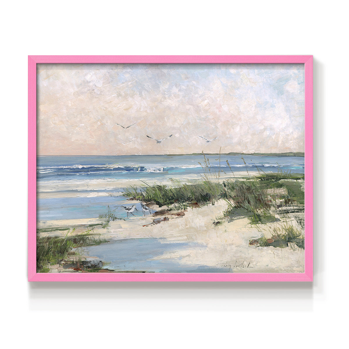 Soft Morning Sea - Restickable Framed Art Print