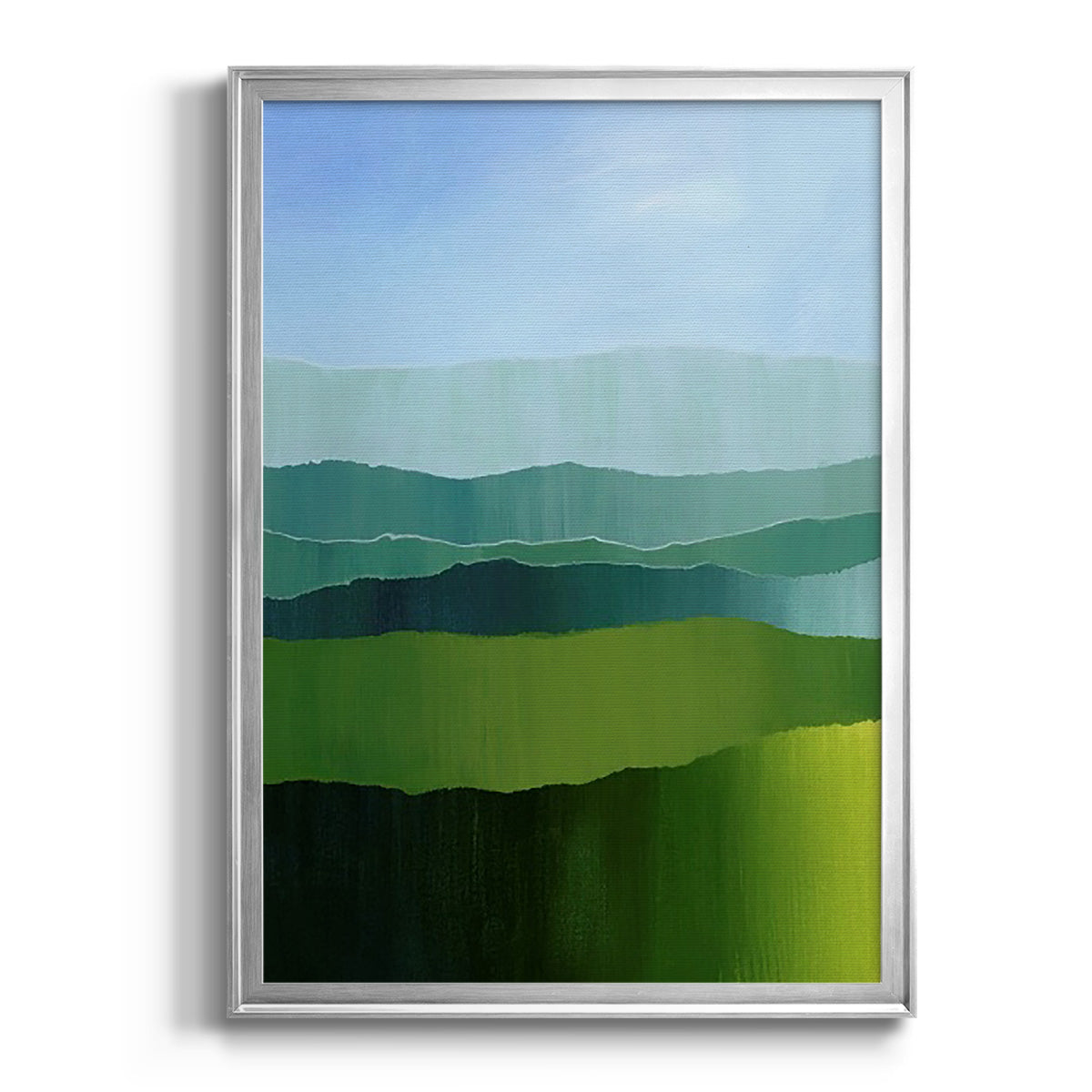 Blue Ridge Fade I - Modern Framed Canvas Print