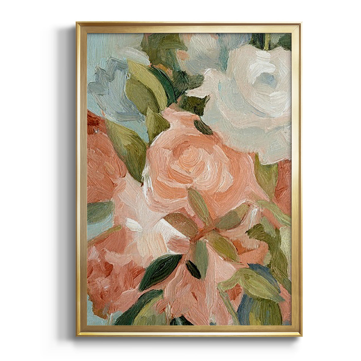 Bouquet Scatter III - Modern Framed Canvas Print