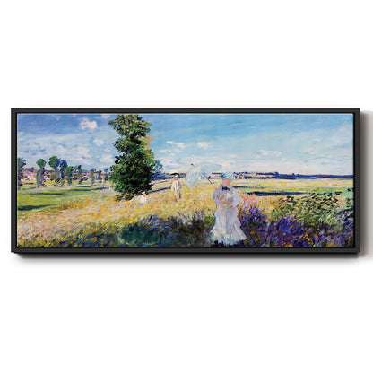 The Promenade, Argenteuil, 1875 - Floater Framed Canvas Print