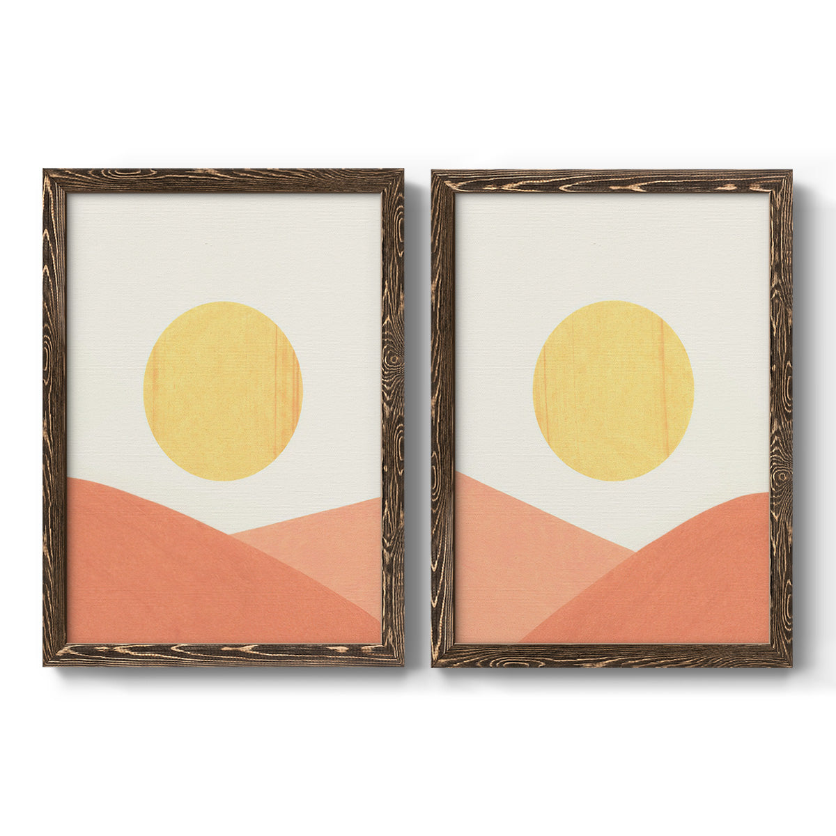 Simple Boho Sun I - Premium Framed Canvas 2 Piece Set - Ready to Hang