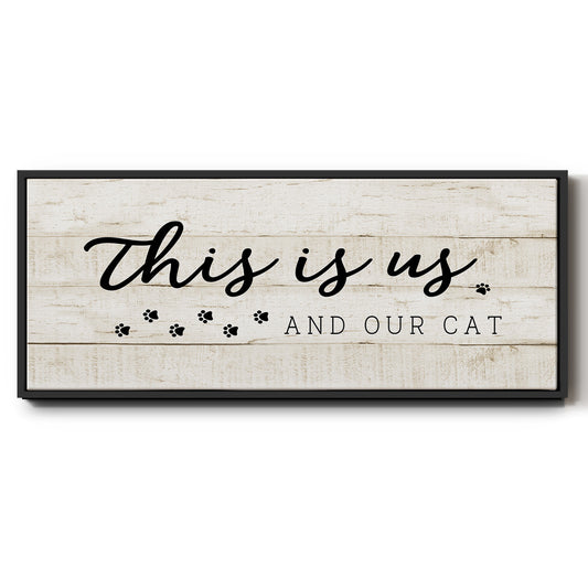 Us and Our Cat - Floater Framed Canvas Print