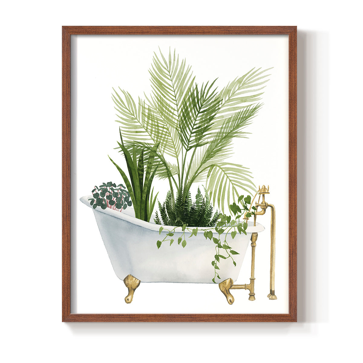Plant Bath I - Restickable Framed Art Print