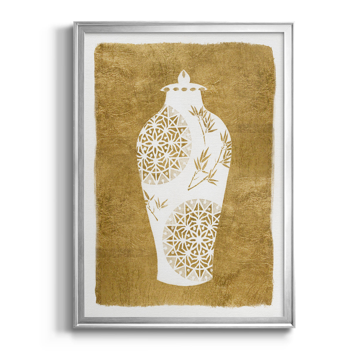 Golden Urn II - Modern Framed Canvas Print