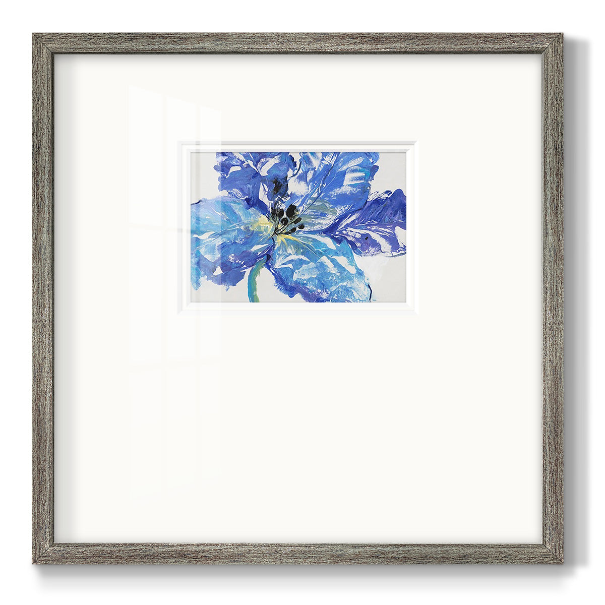 Fleur Bleue I Premium Framed Print Double Matboard